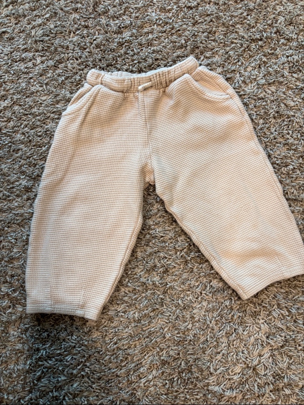 Zara waffle pants. Tapered leg.